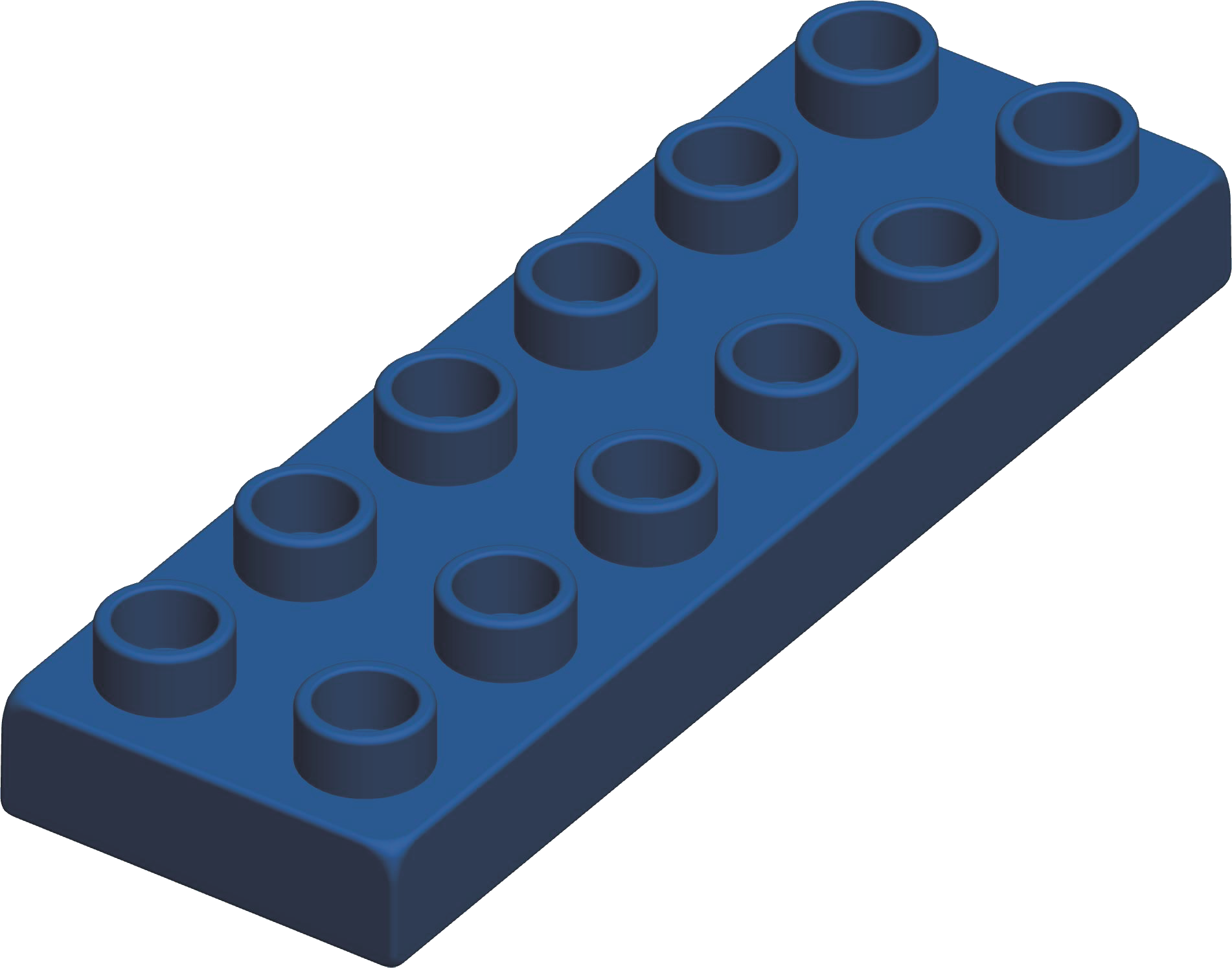 MATTONCINO UNICO PLUS 6X2 BASSO BLU
