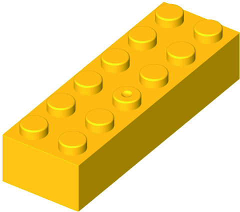 MATTONCINO BLOX 2X6 GIALLO