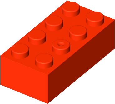 MATTONCINO BLOX 2X4 ARANCIO