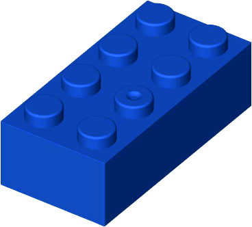 MATTONCINO BLOX 2X4 BLU