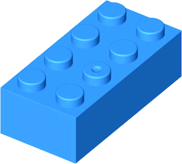 MATTONCINO BLOX 2X4 AZZURRO