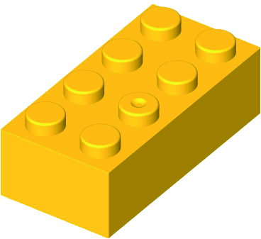 MATTONCINO BLOX 2X4 GIALLO
