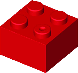 MATTONCINO BLOX 2X2 ROSSO