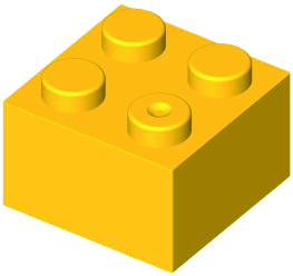 MATTONCINO BLOX 2X2 GIALLO