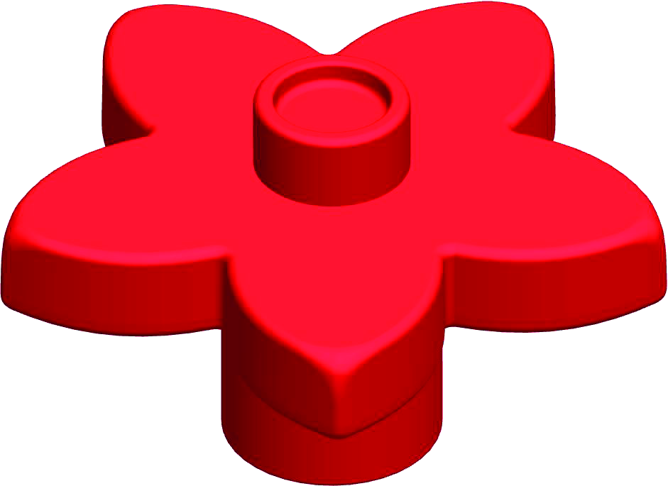 MATTONCINO UNICO PLUS FIORE ROSSO