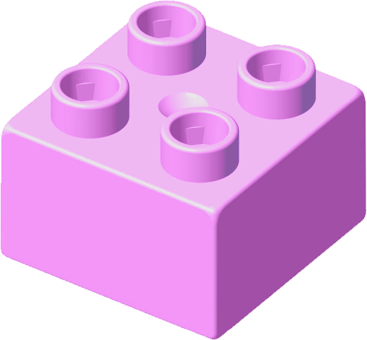 MATTONCINO UNICO PLUS 2X2 ROSA PASTELLO