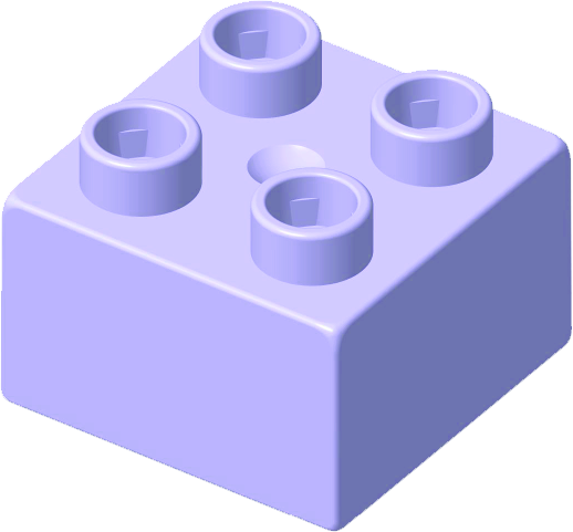 MATTONCINO UNICO PLUS 2X2 VIOLA PASTELLO
