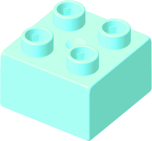 MATTONCINO UNICO PLUS 2X2 AZZURRO PASTELLO
