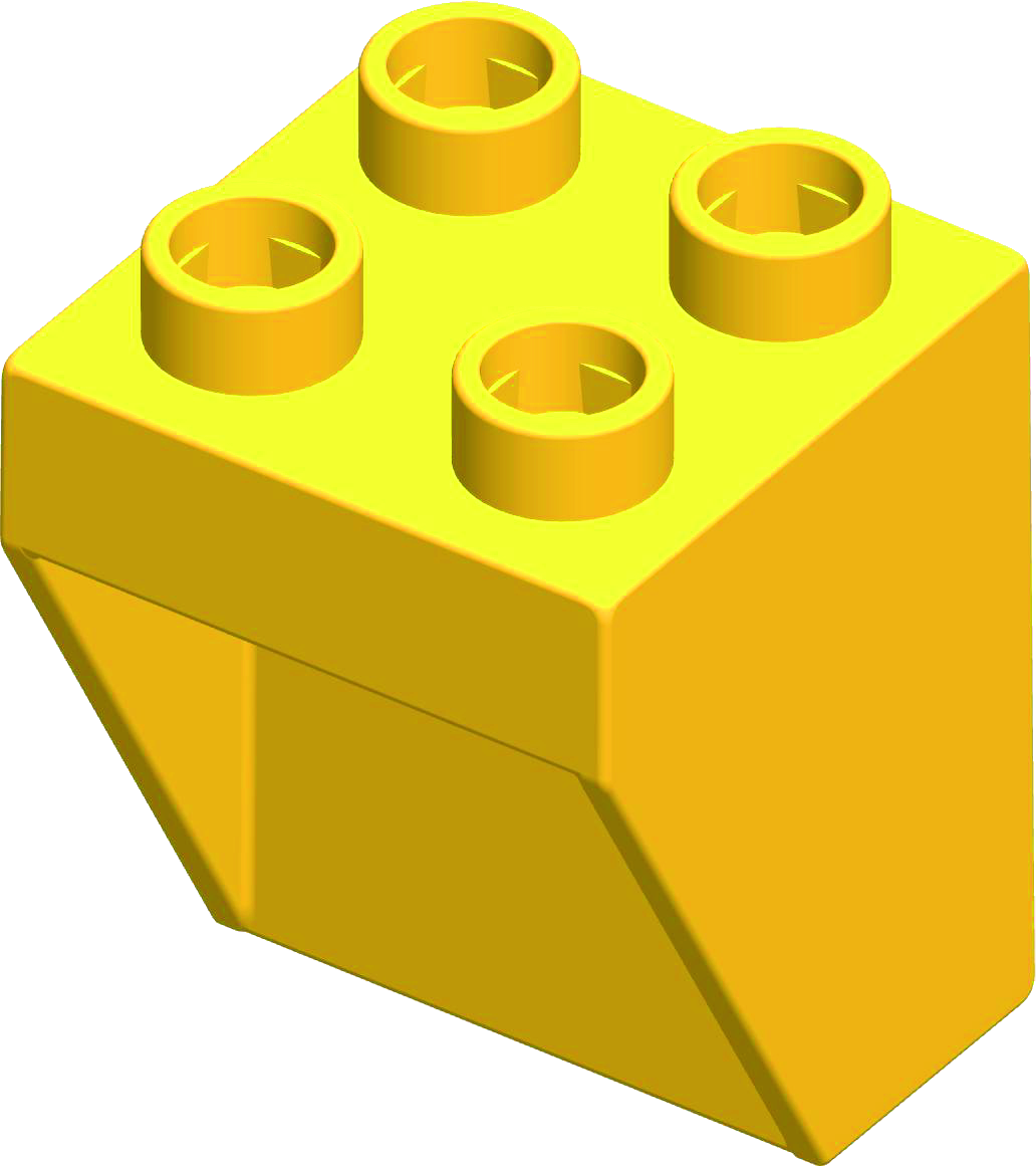 MATTONCINO UNICO PLUS 2X2 ROVESCIO GIALLO