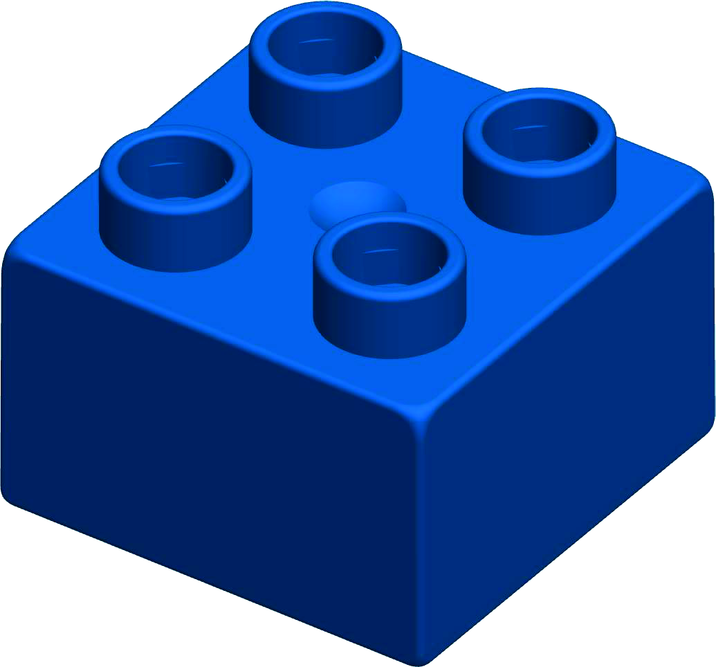 MATTONCINO UNICO PLUS 2X2 BLU
