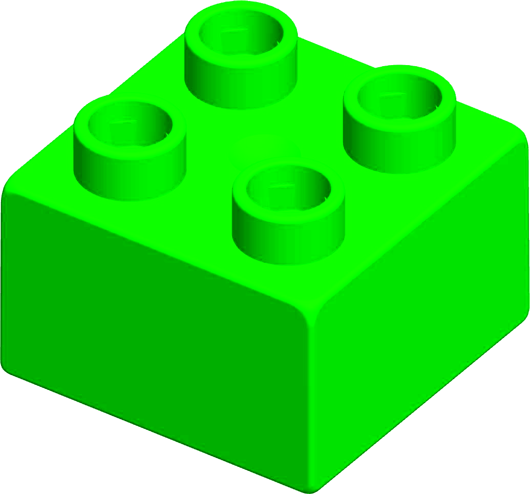 MATTONCINO UNICO PLUS 2X2 VERDE