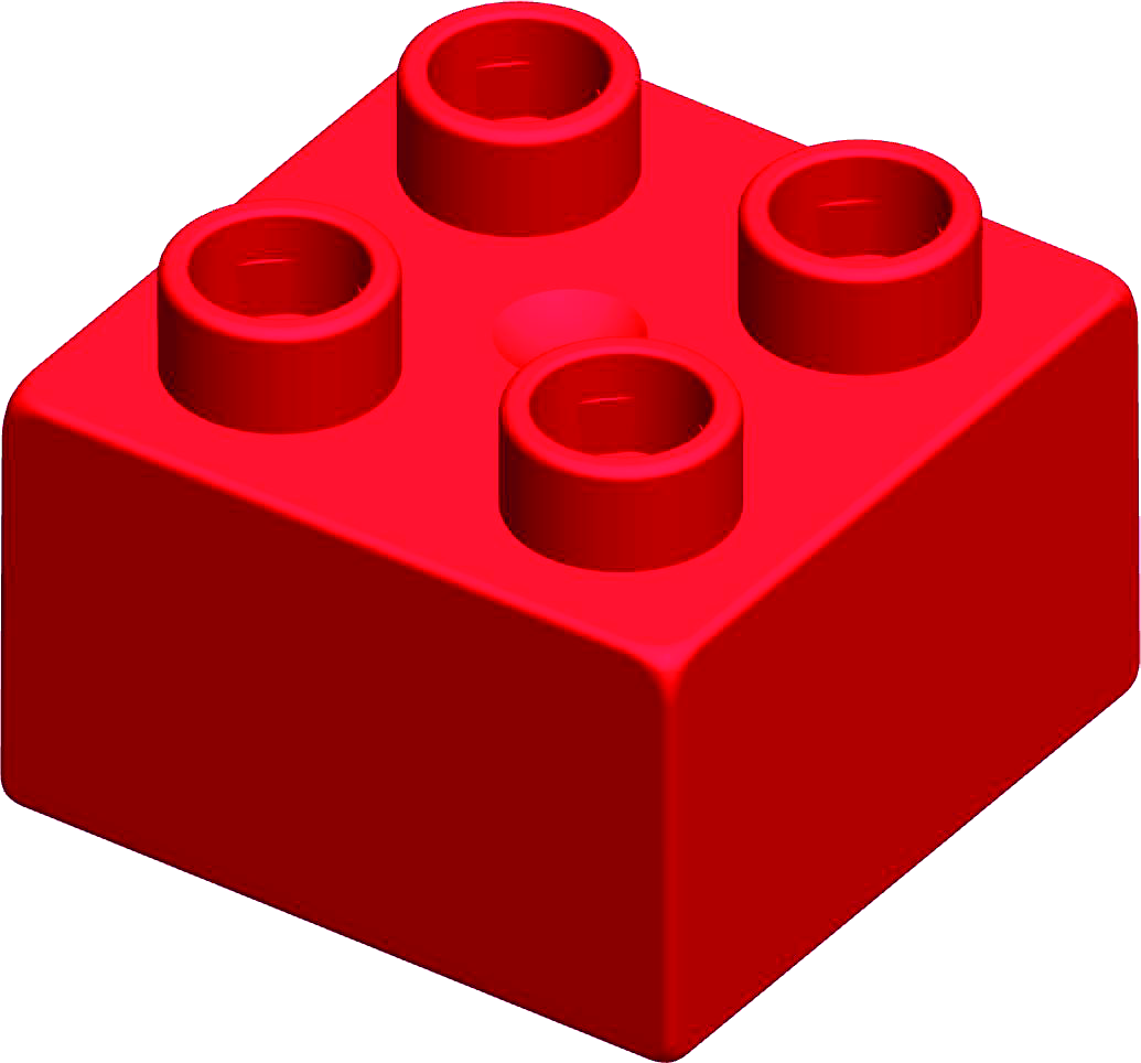 MATTONCINO UNICO PLUS 2X2 ROSSO