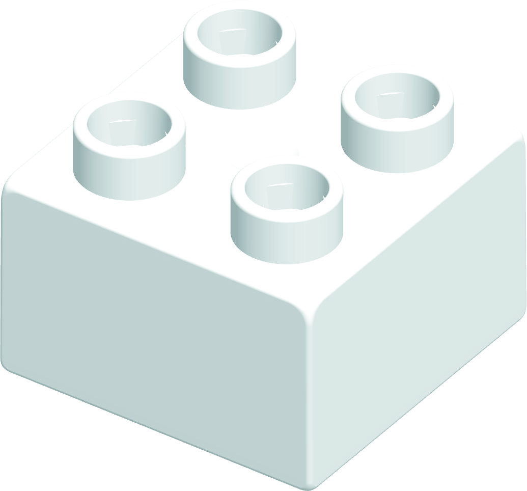 MATTONCINO UNICO PLUS 2X2 BIANCO