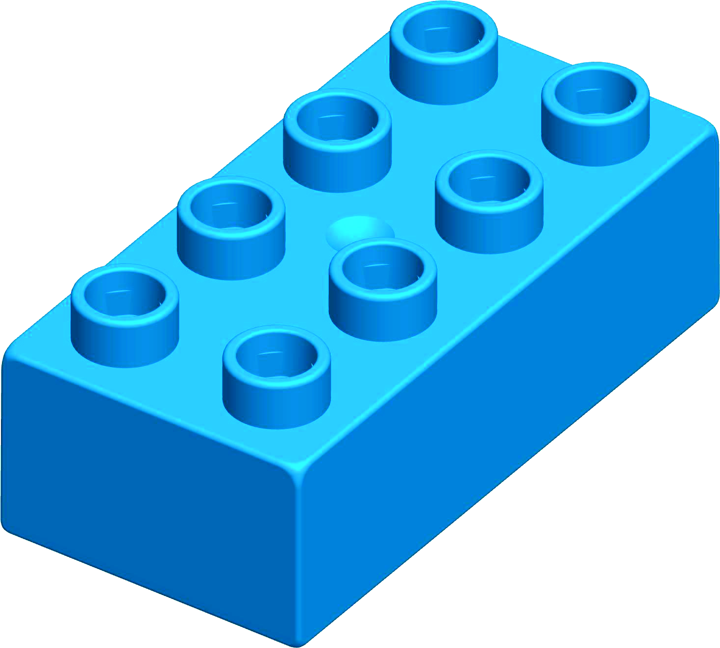 MATTONCINO UNICO PLUS 4X2 AZZURRO