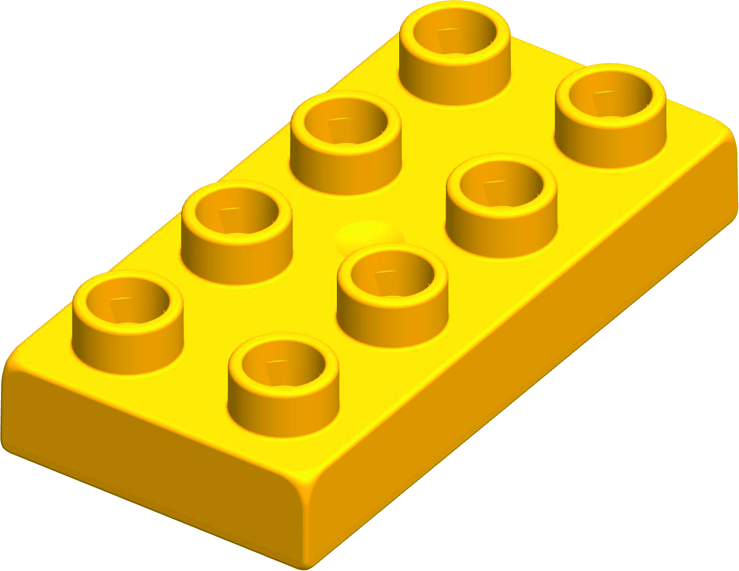 MATTONCINO UNICO PLUS 4X2 BASSO GIALLO
