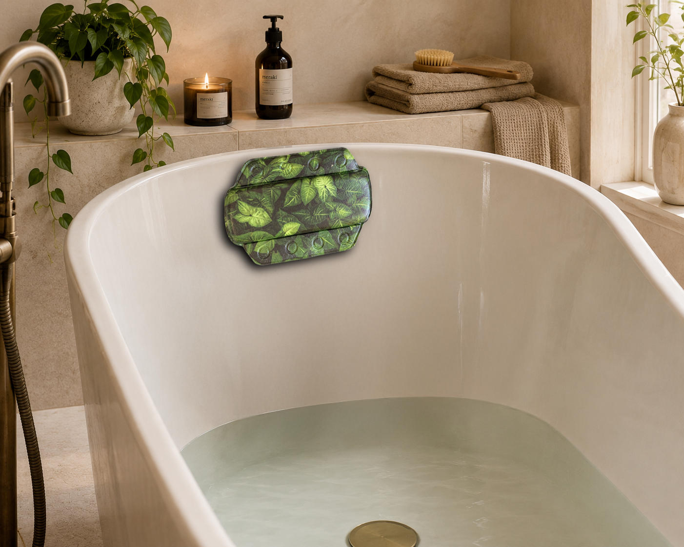 CUSCINETTO APPOGGIA TESTA PER VASCA DA BAGNO